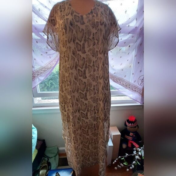 NWT ENTRO Metallic Snake Skin Print Size S - Picture 1 of 13